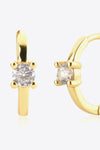 Zircon 925 Sterling Silver Huggie Earrings