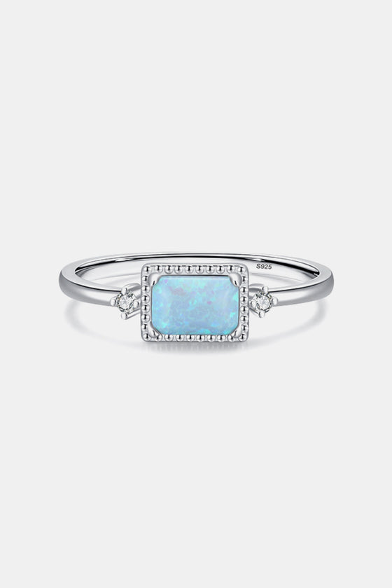 925 Sterling Silver Opal Ring