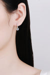 1 Carat Moissanite Rhodium-Plated Drop Earrings