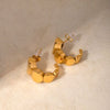 18K Gold-Plated Stainless Steel C-Hoop Earrings