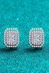 1 Carat Moissanite and Zircon Contrast Geometric Stud Earrings