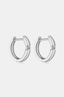  Moissanite 925 Sterling Silver Huggie Earrings