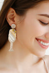 Champagne Glass Dangle Earrings