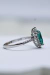 Natural Paraiba Blue Zircon Pear Shape Ring