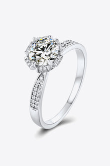  925 Sterling Silver 1 Carat Moissanite Ring