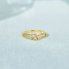 925 Sterling Silver Inlaid Zircon Wrapped Knot Ring