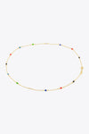 18K Gold-Plated Multicolored Bead Necklace