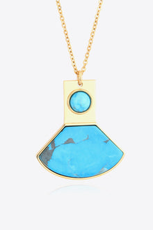  18K Gold Plated Turquoise Pendant Necklace