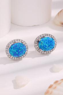  Opal Round Earrings