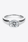 Looking Good 2 Carat Moissanite Platinum-Plated Ring