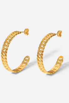  Crushing On You Chain C-Hoop Earrings