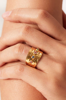  18K Gold-Plated Zircon Ring