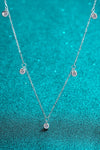 Moissanite Rhodium-Plated Necklace