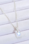 925 Sterling Silver Natural Moonstone Pendant Necklace