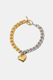  Chain Heart Charm Bracelet