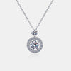 1 Carat Moissanite 925 Sterling Silver Necklace