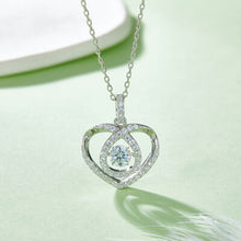  Moissanite 925 Sterling Silver Heart Shape Necklace