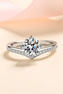  925 Sterling Silver Ring with 1 Carat Moissanite