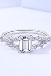 1 Carat Moissanite 4-Prong Split Shank Ring