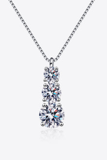  Moissanite Triple-Pendant Necklace