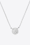 Zircon Decor Pendant 925 Sterling Silver Necklace