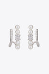 Synthetic Pearl 925 Sterling Silver Earrings