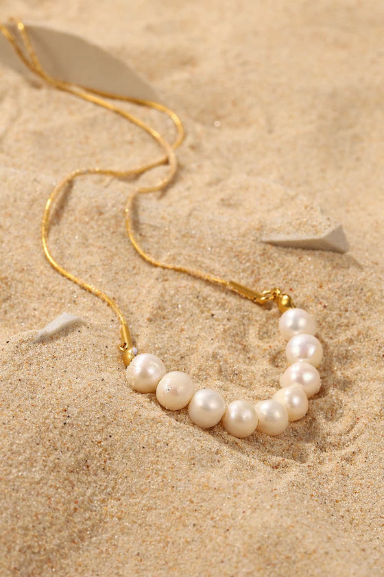 18K Gold-Plated Freshwater Pearl Necklace