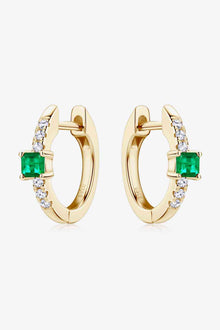  Lab-Grown Emerald Earrings