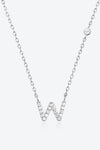 V To Z Zircon 925 Sterling Silver Necklace