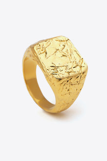  Textured Gold-Plated Ring