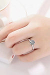 925 Sterling Silver 3 Carat Moissanite 6-Prong Ring