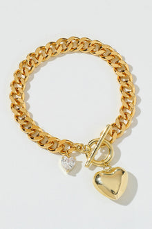  Heart Charm Bracelet