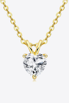  1 Carat Moissanite Heart-Shaped Pendant Necklace