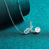 Natural Pearl Pendant Moissanite 925 Sterling Silver Necklace