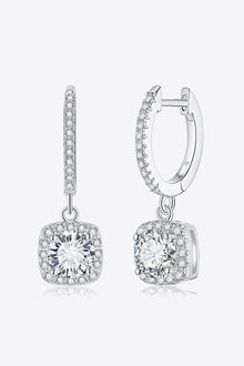  Moissanite Huggie Drop Earrings