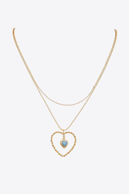 Heart Pendant Stainless Steel Necklace