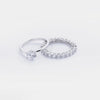 2 Piece Zircon 925 Sterling Silver Ring