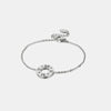 Stainless Steel Pierced Rhinestone Bracelet