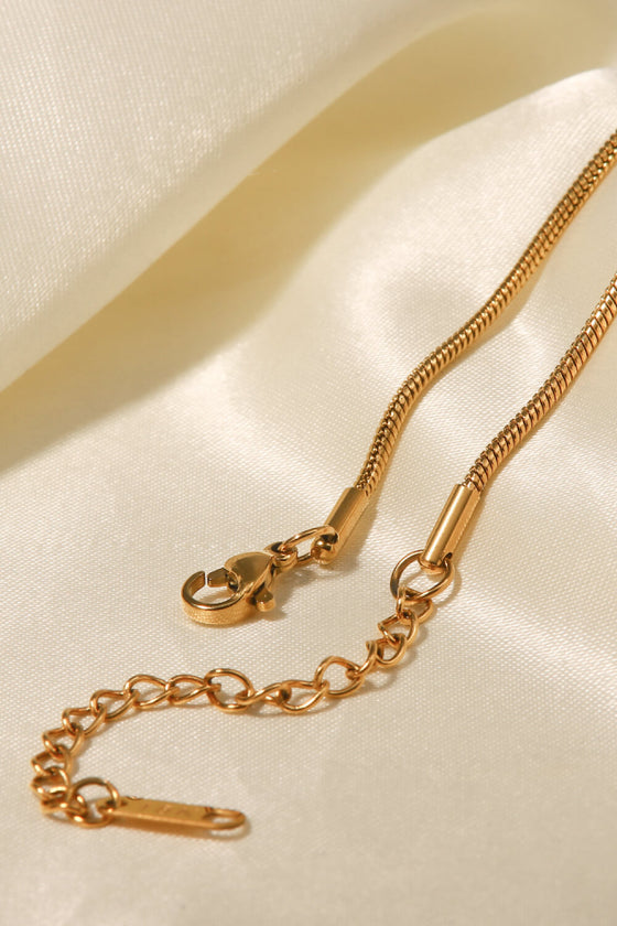 18K Gold-Plated Stainless Steel Lobster Clasp Necklace