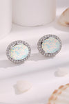 Opal Round Earrings