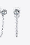 Inlaid Moissanite Chain Earrings