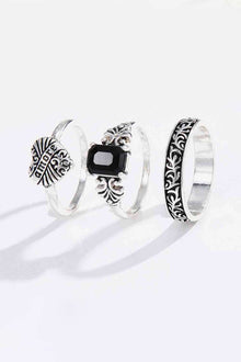  Zinc Alloy Three-Piece Ring Set