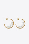 Can't Stop Your Shine Pearl C-Hoop Earrings