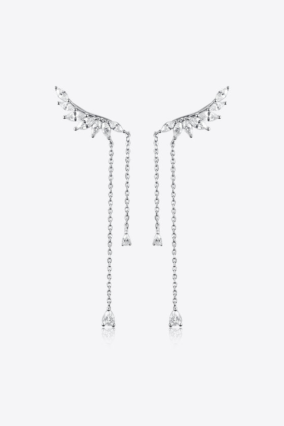 Platinum-Plated Crawl Earrings