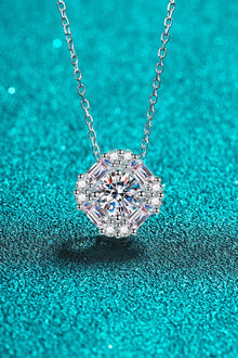  Geometric Moissanite Pendant Chain Necklace