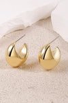 Chunky C-Hoop Brass Earrings