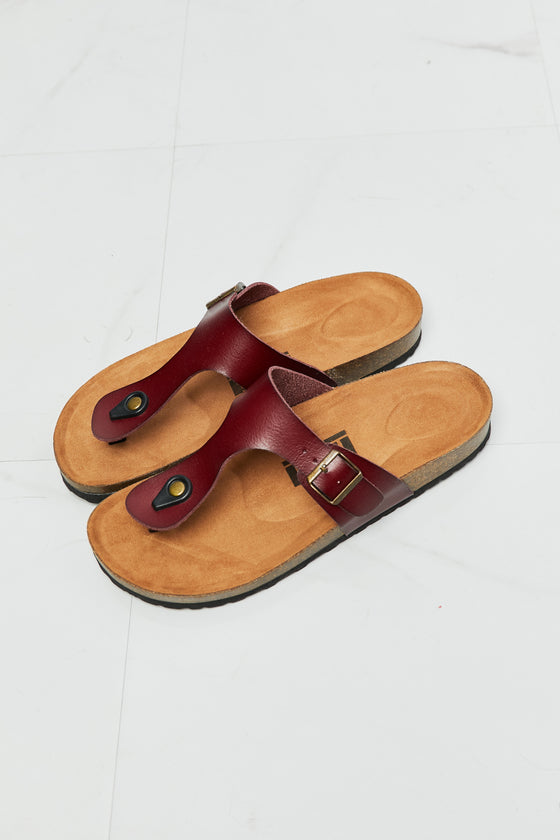 MMShoes Drift Away T-Strap Flip-Flop in Brown