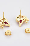 Zircon Decor 925 Sterling Silver Stud Earrings