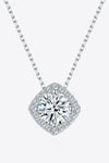 1 Carat Moissanite Geometric Pendant Necklace