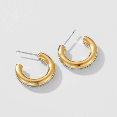 925 Sterling Silver C-Hoop Earrings